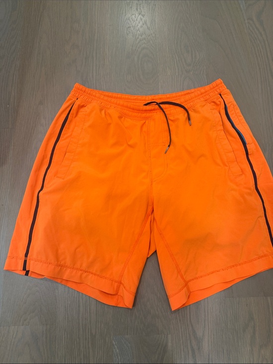 lululemon athletica Other - lululemon athletica Men’s Athletic Shorts in Bright Orange with Black Trim